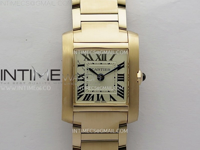 Tank Francaise Ladies 21.2mm RG 8848F 1:1 Best Edition Silver Dial on RG Bracelet Ronda Quartz V2